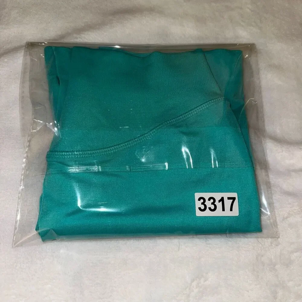 Gymshark Women’s Small High Rise Bike Shorts Teal Blue White Graphic Logo EUC